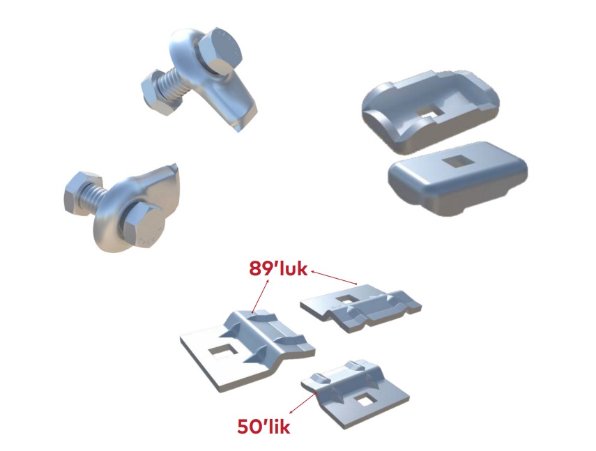YRS - 27 - 12 70'lik 90'lık Ray Tırnakları